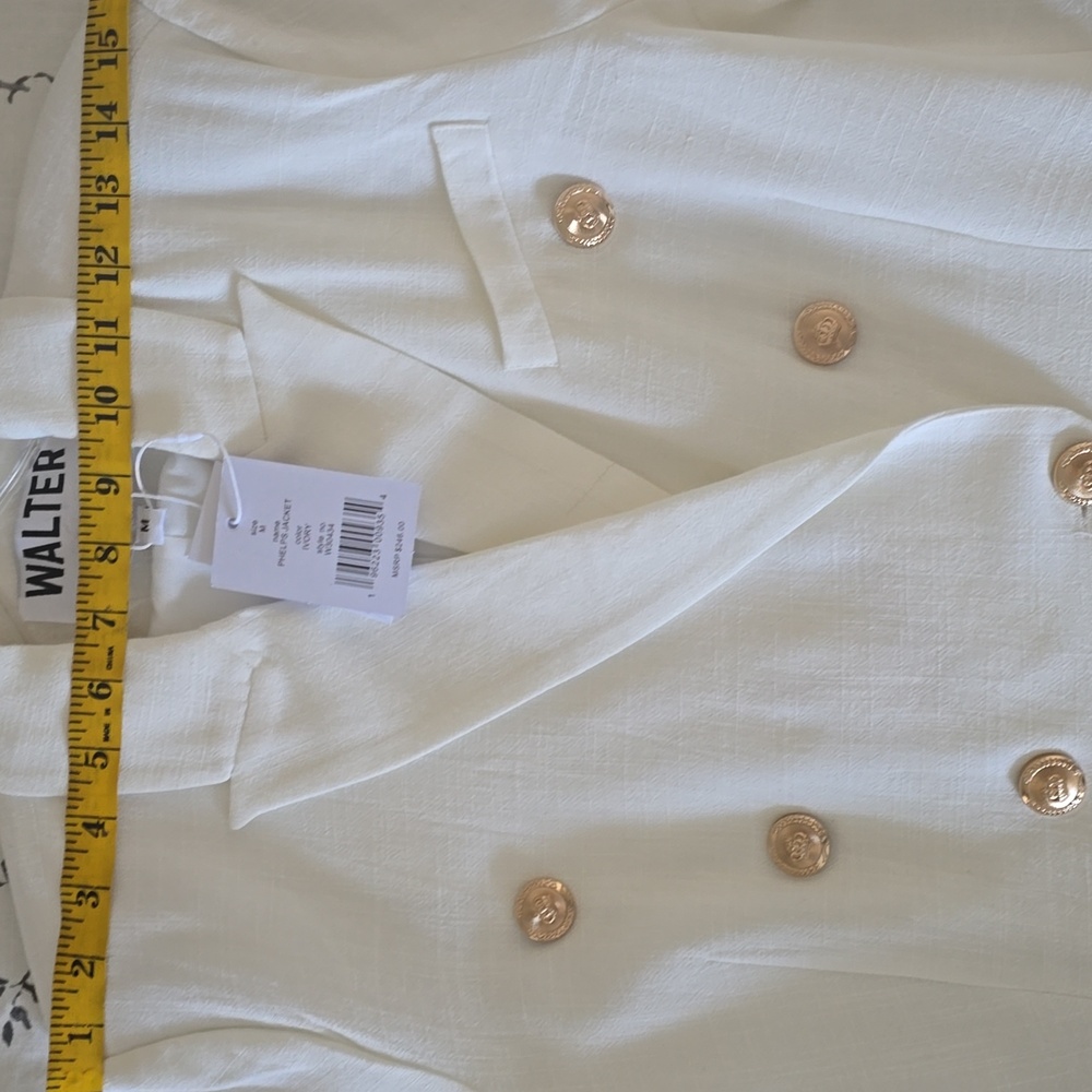 NWT WALTER BAKER Blazer Cream M - Picture 9 of 14